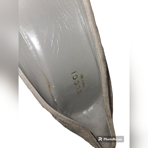 GUCCI Gray Suede Pumps (flawed) - Picture 5 of 14